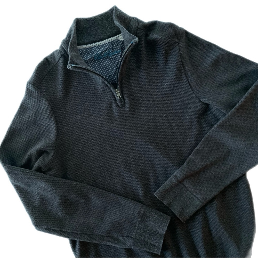 Robert Graham Charcoal Zip-Up Sweater